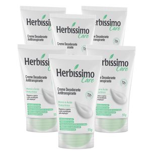 Kit Creme Desodorante Antitranspirante Monoi e Acido Hialuronico Bisnaga 55g - 6 unidades