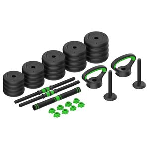 Kit Musculação Move - Barra + Anilha + Halter + Kettlebell