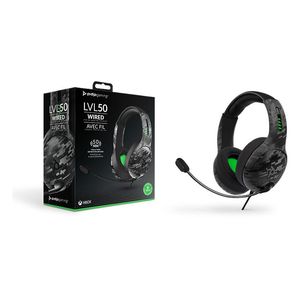 PDP  LVL50 Wired Stereo Gaming Headset (Black Camo com Fio) - XBOX-ONE, XBOX-SERIES X/S e PC