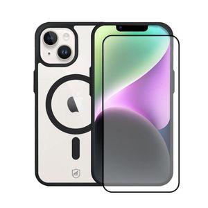 Capa Magsafe Preta e Pelicula Coverage para iPhone13-Gshield