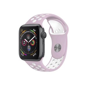 Pulseira para Apple Watch 42 / 44 / 45MM Armor Running - Rosa e Branco - Gshield