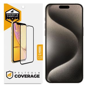 Película para iPhone 15 Pro - Coverage 5D Pro Preta -Gshield