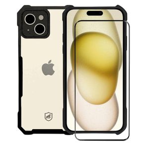 Kit Capa Dual Shock X e Pelicula Ultra Glass para iPhone 15 - Gshield