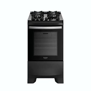 Fogão 4 Bocas Supreme Glass Acendimento Automático Dako Preto Bivolt