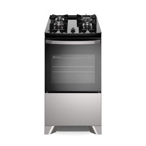 Fogão 4 bocas Electrolux Cinza Efficient Mesa Vidro, Tripla Chama e PerfectCook (FE4GG)