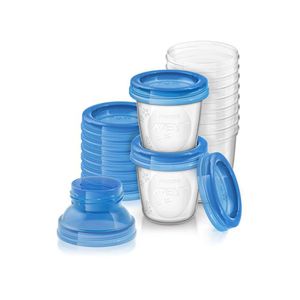 Kit de Copos para Armazenar Leite Philips Avent 180ml 10 Peças