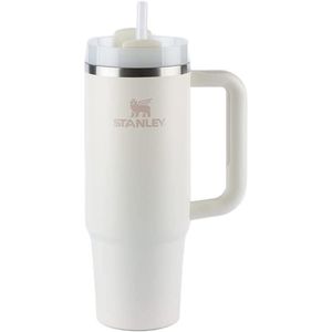 Copo com Canudo Stanley Quencher 2.0 Branco Cream 1,180 Litros