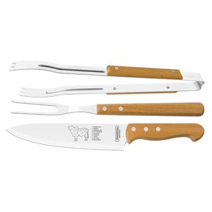 Conjunto para Churrasco Tramontina Inox - 3 Peças