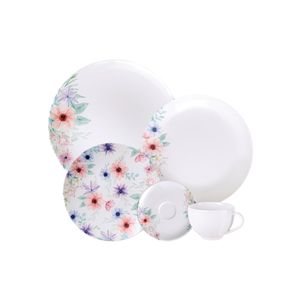 Aparelho de Jantar Tramontina Floratta em Porcelana Decorada 20 Peças