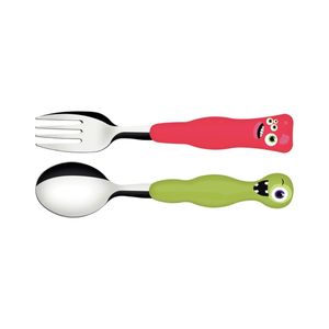 Jogo de Talheres Infantil Colorido Tramontina Lirous 2 Peças