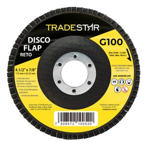 Disco Flap Reto 4.1/2 Grão 100