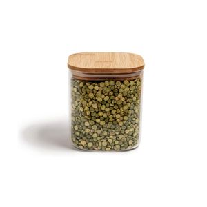 Pote de Mantimentos Quadrado Oikos Flat com Tampa Bambu 800ML