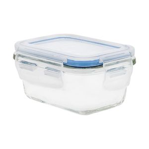 Pote Hermético de Vidro Oikos com Tampa Transparente Retangular 160ML