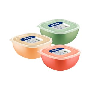 Pote Tramontina Mixcolor em Polipropileno com Tampa Transparente 4L