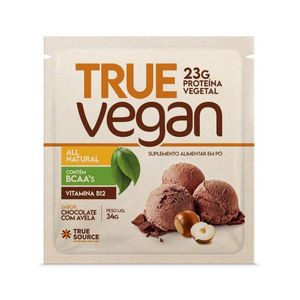 Proteína Vegan Chocolate e Avelã True Source 32g