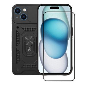 Kit Capa Dinamic Cam Protection e Pelicula Ultra Glass Preta para iPhone 15 Plus - Gshield