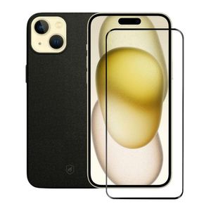 Kit Capa Couro Dual Preta e Pelicula Ultra Glass para iPhone 15 Plus - Gshield