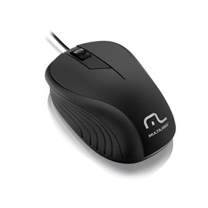 Mouse Multilaser USB Emborrachado 1200DPI Preto