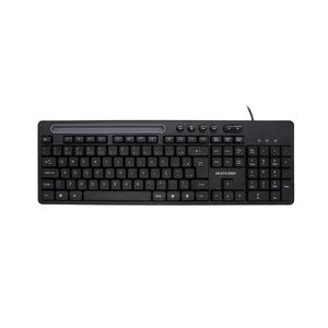 Teclado Multilaser Office USB Preto com Apoio para Smartphone TC262