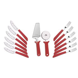 Kit para Pizza Tramontina Vermelho 14 Peças