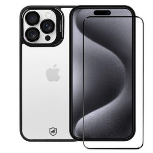 Kit Capa Gravity Preta e Pelicula Ultra Glass para iPhone 15 Pro - Gshield