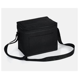 Bolsa Térmica em Poliéster Preta 600D/PVC Preta 4 Litros