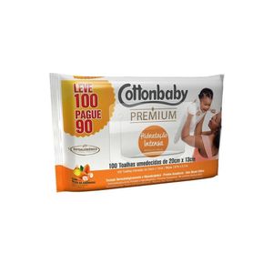 Lenço Umedecido CottonBaby Hidratação Intensa 100 Unidades