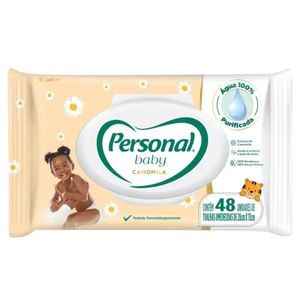 Lenço Umedecido Personal Baby Camomila 48 Unidades