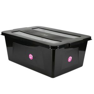 Caixa Organizadora com Tampa Black 30 L