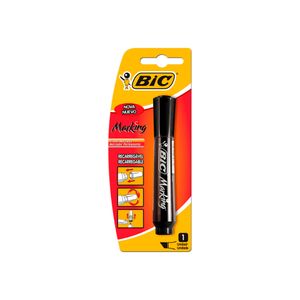 Pincel Marcador Permanente Recarregável Preto Bic