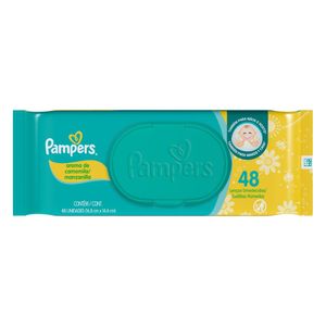 Lenço Umedecido Infantil Camomila Pampers Pacote 48 Unidades