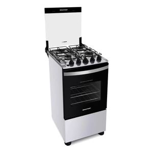 Fogão 4 Bocas BFO4NBB Mesa de Inox Brastemp Branco Bivolt