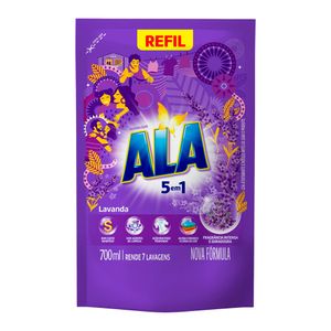 Lava-Roupas Líquido Ala Lavanda Sachê 700ml