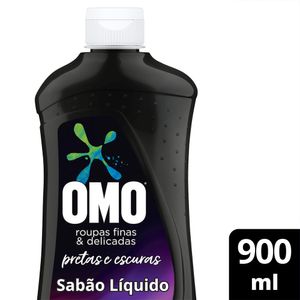 Sabão Líquido OMO Roupas Finas e Delicadas, Pretas e Escuras 900ml