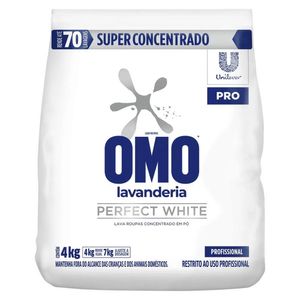 Lava Roupas Concentrado Em Pó Perfect White Omo 4Kg