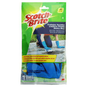 Luva Limpeza Pesada Limão Azul Scotch-Brite M