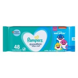 Lenço Umedecido Baby Shark Pampers Sempre Limpo Pacote 48 Unidades