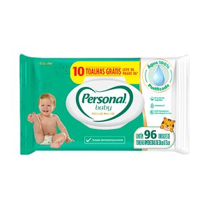 Lenço Umedecida Infantil Personal Baby Macia 96X1