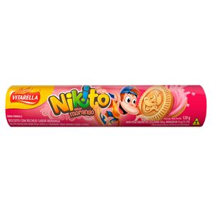 Biscoito Recheio Morango Vitarella Nikito 120g