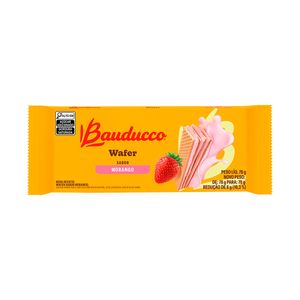 Biscoito Wafer Bauducco Recheio Morango Pacote 70g