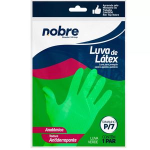 Luva de Látex Top Nobre Verde P