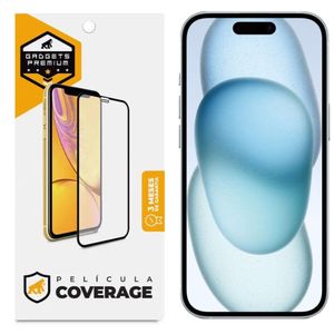 Película para iPhone 15 - Coverage 5D Pro Preta - Gshield