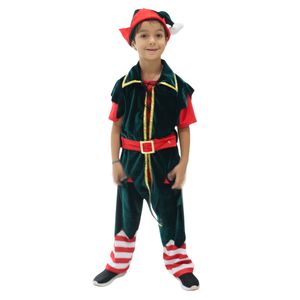 Fantasia Duende Masculino Infantil Natal Completa