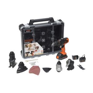 Jogo de Ferramentas Black & Decker Matrix 20V com 6 Cabeçotes Combinados Bivolt MTX20K6A-BR