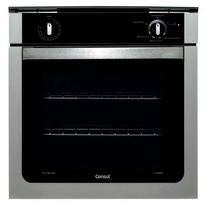 Forno de embutir a gás Consul 78 litros Prata com grill e timer sonoro 220V- COA84BR