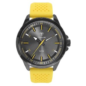 Relógio Masculino Tuguir Analógico TG162 Preto e Amarelo