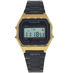 Relógio Unissex Tuguir Digital TG30320 Preto e Dourado
