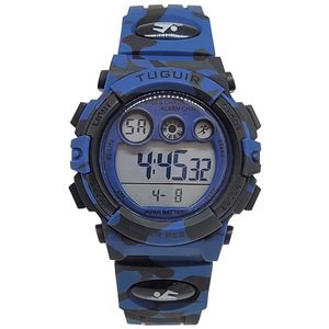 Relógio Infantil Menino Tuguir Digital TG30346 Azul Camuflado