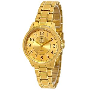 Relógio Feminino Tuguir Analógico Infinity TGI37048 Dourado