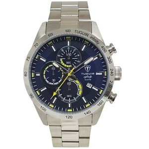 Cronógrafo Masculino Tuguir Analógico Infinity TGI37065 Prata e Azul